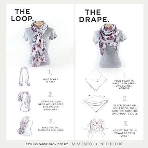 MELIFLUOS DESIGNED IN SPAIN Scarf for Women Lightweight Paisley Fashion for Summer Fall Spring Scarves Shawl Wrap (P082-1)