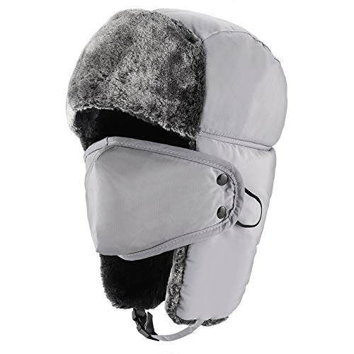 mysuntown Winter Hats for Men Women 2024 Trapper Ushanka Hat with Ear Faps Russian Cold Weather Warm Fur Snow Ski Hat
