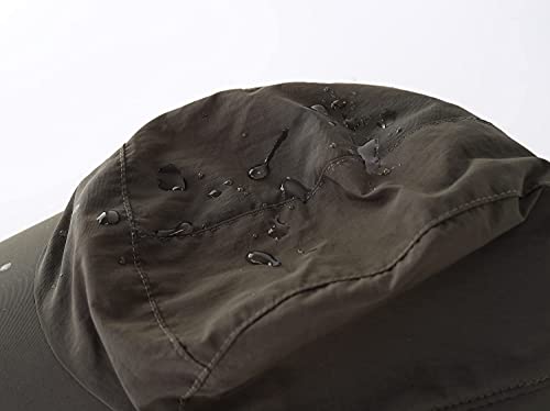 Home Prefer Waterproof Mens Winter Hats with Brim Fleece Earflaps Hat Warm Baseball Cap Army Green