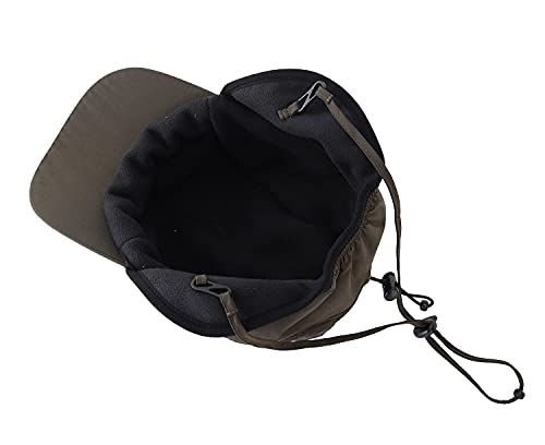 Home Prefer Waterproof Mens Winter Hats with Brim Fleece Earflaps Hat Warm Baseball Cap Army Green