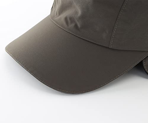 Connectyle Men's Warm Winter Hat with Visor Fleece Lined Earflaps Hat Outdoor Baseball Cap Sports Hat Army Green
