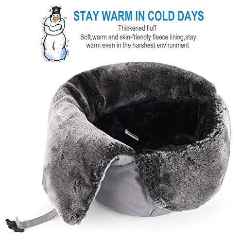 mysuntown Winter Hats for Men Women 2024 Trapper Ushanka Hat with Ear Faps Russian Cold Weather Warm Fur Snow Ski Hat