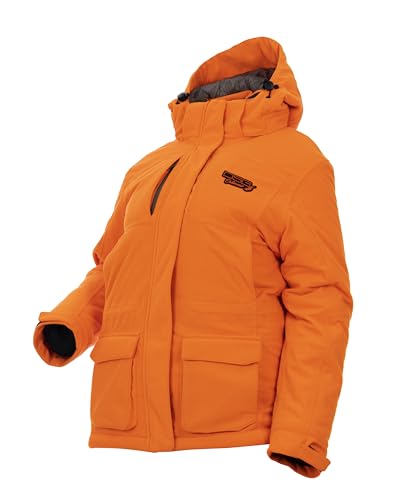 DOING SOMETHING GREAT Kylie 5.0 3-in-1 Camouflage Hunting Jacket for Women - Waterproof, Insulated, with Zip In Fleece Liner (Blaze Orange, X-Large)
