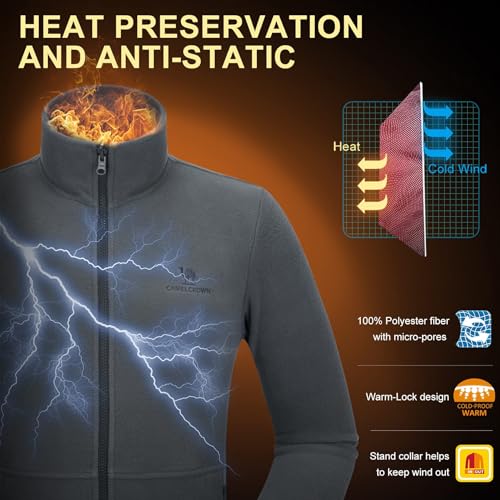 CAMELSPORTS Men’s Waterproof Ski Jacket Warm Winter Mountain Snow Coat 3 in 1 Windproof Hooded Raincoat