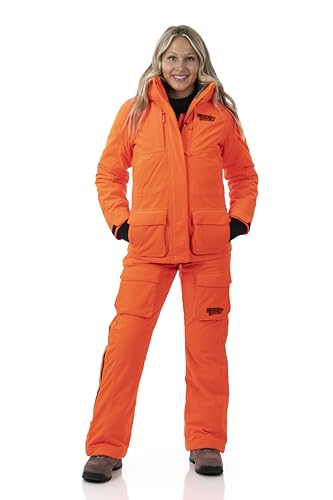 DOING SOMETHING GREAT Kylie 5.0 3-in-1 Camouflage Hunting Jacket for Women - Waterproof, Insulated, with Zip In Fleece Liner (Blaze Orange, X-Large)