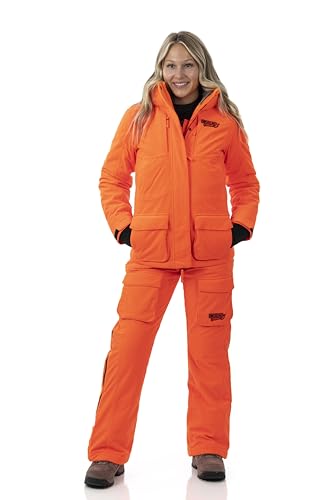 DOING SOMETHING GREAT Kylie 5.0 3-in-1 Camouflage Hunting Jacket for Women - Waterproof, Insulated, with Zip In Fleece Liner (Blaze Orange, X-Large)