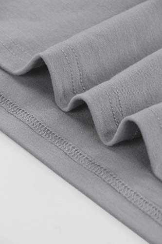 Fixmatti Women Jogging Long Sleeve Sweatshirt Pants Set 2 Piece Casual Suit Grey L