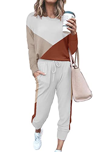 ETCYY NEW Lounge Sets for Women Sweatsuits Sets Two Piece Outfit Long Sleeve Pant Workout Athletic Tracksuits