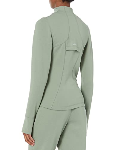 Amazon Essentials Women's Active Sweat Zip Through Jacket, Sage Green, Medium
