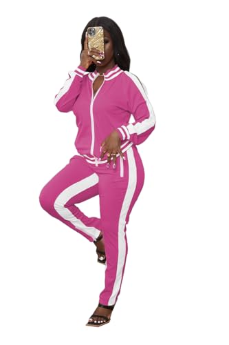 TOPONSKY Lounge Sets For Women Womens Fall Clothes Clearance Outfit Rose White L