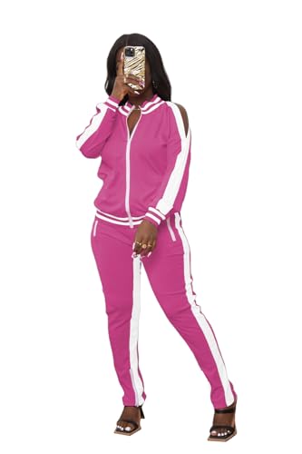 TOPONSKY Lounge Sets For Women Womens Fall Clothes Clearance Outfit Rose White L