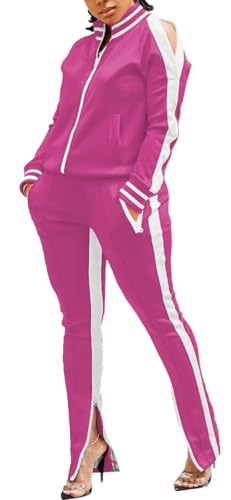 TOPONSKY Lounge Sets For Women Womens Fall Clothes Clearance Outfit Rose White L