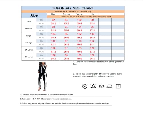 TOPONSKY Lounge Sets For Women Womens Fall Clothes Clearance Outfit Rose White L