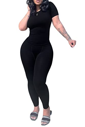 LICOBOD Lounge Wear Ribbed Casual 2 Piece Tracksuit Set Women Solid Skinny Long Sleeve O-Neck Top+Mid Waist Elastic Leggings