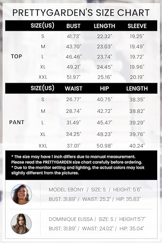 PRETTYGARDEN 2 Piece Lounge Sets for Women 2024 Fall Travel Outfits Track Suits Matching Airport Loungewear Clothing (Striped Black,Medium)