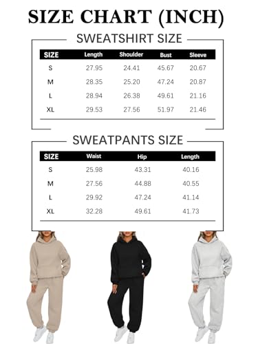 AUTOMET Sweatsuits Women 2 Piece Outfit Lounge Two Piece Sets Fall Fashion 2024 Tracksuits Oversized Sweatshirt and Sweatpants Casual Teen Girls Clothing Grey M