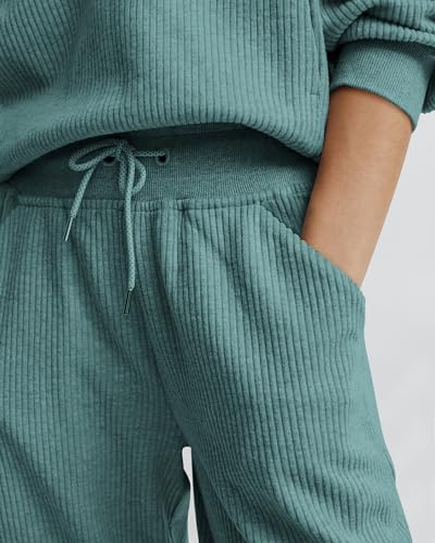 BTFBM Women's 2 Piece Tracksuit Long Sleeve Zipper Sweatshirt Long Sweatpants Outfits Lounge Sets Airport Outfits(Solid Light Green,Large)