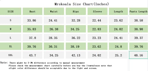 Mrskoala Two Piece Outfits for Women Jogger Sets Workout SweatSuits Tracksuit Pants Set Black S