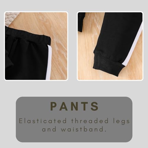 Vitalique Toddler Baby Boy Clothes Boys Hoodies Color Block Sweatshirt Pants 2pcs 6 T Fall Winter Outfits Set