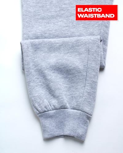 Reebok Boys' Pants Set - 2 Piece Fleece Varsity Jacket and Jogger Sweatpants - Outerwear Sweatshirt and Pants for Boys (8-12), Size 8, Heather Grey