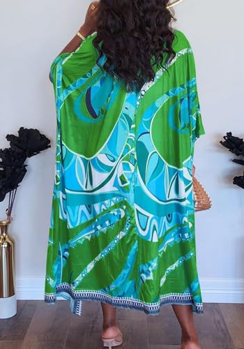 DINGANG Womens Summer Outfits Floral Print Beach Kimono Robe with Shorts Outerwear Vacation Set