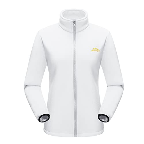 MAGCOMSEN Waterproof Jackets for Women 3 in 1 Jacket Winter Ski Jacket Fleece Lined Mountain Jacket Snow Hiking Jackets Pure White XL