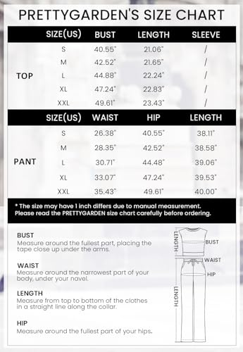 PRETTYGARDEN Womens Two Piece Outfits Sweater Sets Knit Pullover Tops And High Waisted Pants Matching Tracksuit Sweatsuit Set (Button Black,Medium)
