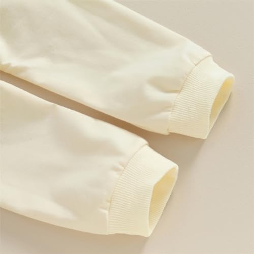 Toddler Baby Girl Clothes Daddys Girls Print Crewneck Sweatshirt Sweatpants Fall Winter Sweatsuit Set Outfit (Dada's Girl C Beige,4-5T)