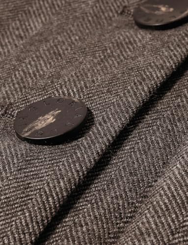 GOELIA Womens Winter Washable Wool Cloak Coats And Flap Neck Button Vest Two-Piece Set with Belt Plus Size Coat Outerwear