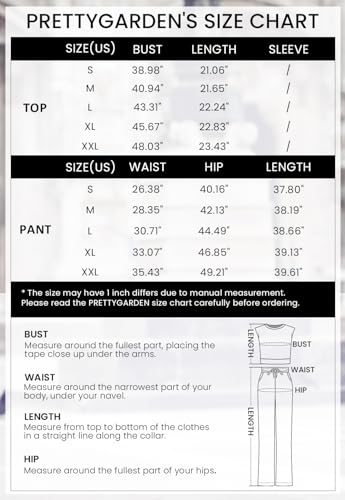 PRETTYGARDEN Womens Two Piece Outfits Sweater Sets Knit Pullover Tops And High Waisted Pants Matching Tracksuit Sweatsuit Set (Brown,Large)