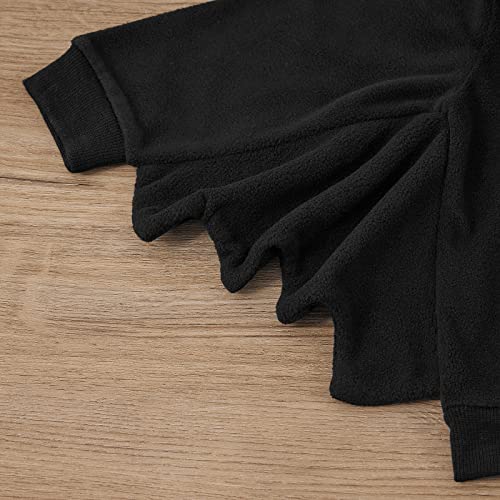 Weixinbuy Toddler Baby Boy's Girl's Halloween Costume Bat Style Cosplay Clothes Set Winter Outerwear Hooded Coat