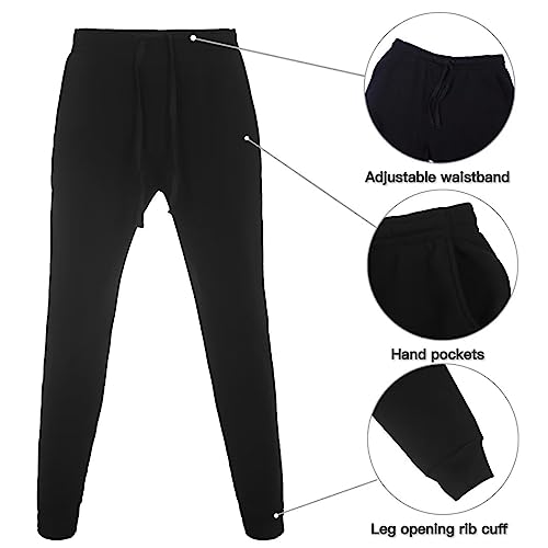 Megub men's tracksuit 2 pieces,Full zip fleece hoodies sweatsuit set for men casual warm outfits Athletic jogger suit outerwear(black,XL)