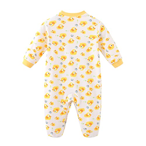 Infant One Piece Romper Spring Autumn Outerwear Snug Winter Sets Blanket Suit for 6-9 Month Baby Duck