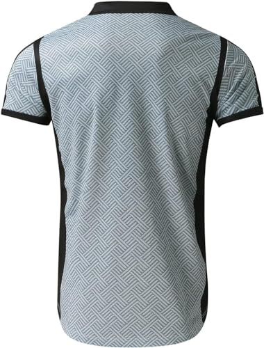 Mens Short Sets 2 Piece Outfits Short Sleeve Zipper Polo Shirts and Shorts Sets Classic Gym Workout Summer Tracksuits (B12,XXL)