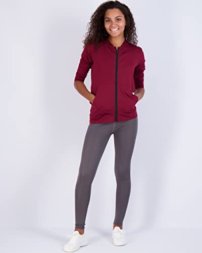 3 Pack: Womens Dry Fit Long Sleeve Full Zip Up Hoodie Jacket Ladies Athletic Running Track Workout Sports Yoga Pockets UPF Sun Shirt Rain Warm Sweat Up Winter Rain Lightweight Outerwear- Set 1, M
