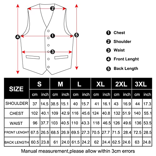 DiBanGu Champagne Vest for Men Casual Men's Suit Vest Business Formal Dress Waistcoat Vest Mens Satin Suit Vest for Suit Tuxedo