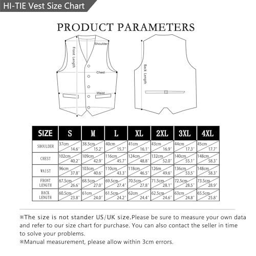 Hi-Tie Men's Solid Formal Vest Business Vest for Men Wedding Mens Notch Lapel Dress Tuxedo Waistcoat Party,Coral Pink,XX-Large