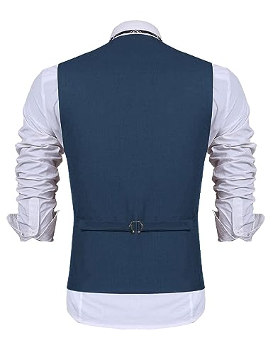 COOFANDY Men's Suit Vest Slim Fit Dress Vests Business Wedding Waistcoat