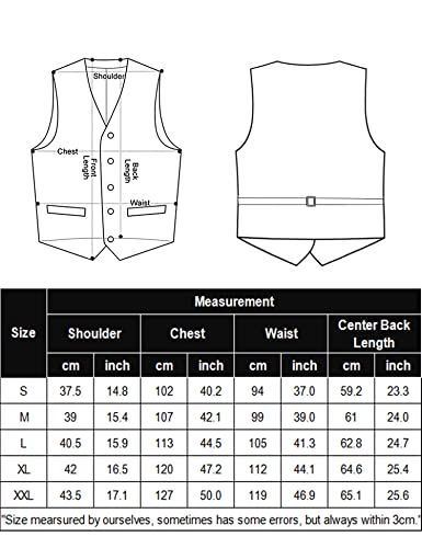 COOFANDY Men's Suit Vest Slim Fit Dress Vests Business Wedding Waistcoat