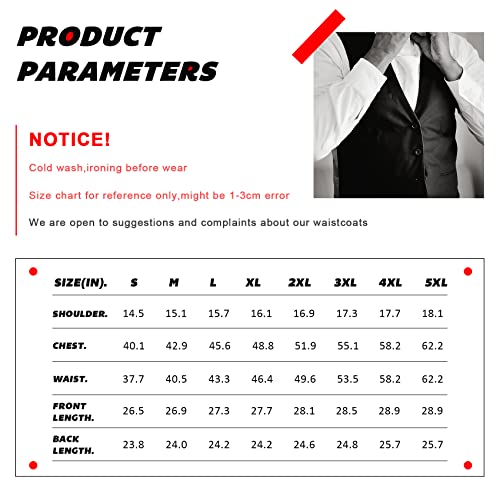 Barry.Wang Mens Pink Satin Suit Vest Formal/Leisure V-neck 2 Pockets Wedding Party Tuxedo Waistcoat