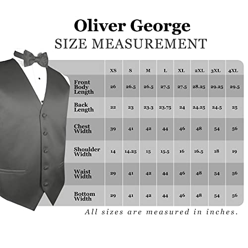 Exclusive Distributor Oliver George 2pc Men's Vest | Vest and Bow Tie Set For Men | Men's Tuxedo and Suit Vest For Men | Solid Formal Waistcoat | Navy Blue 2XL