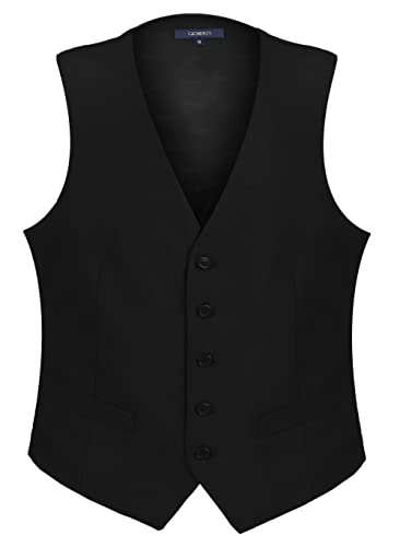 Gioberti Mens Formal Suit Vest, Black, 2X-Large