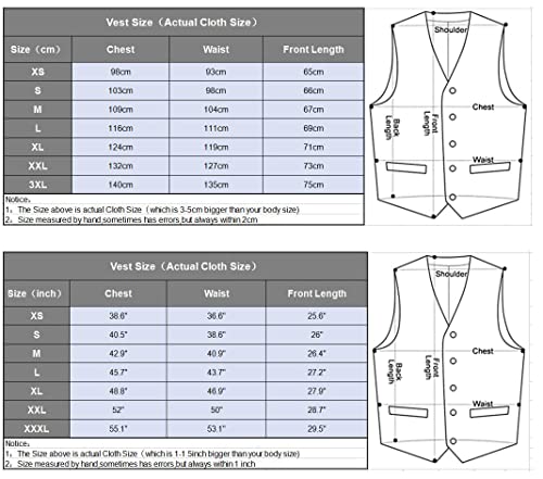 Zeattall Men's Herringbone Tweed Wool Suit Vest Single Breasted Slim Fit Waistcoat Vest(M,Grey)