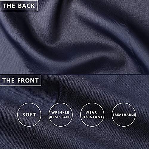 HISDERN Men's Suit Vest Business Formal Dress Vests Waistcoat Classic Slim Fit Wedding Party Vest Suit or Tuxedo with Pockets Black