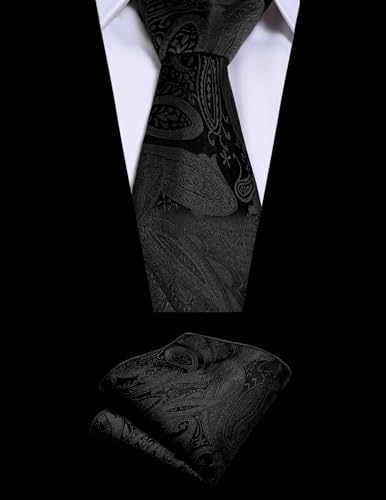 COOFANDY 3PCS Men's Suit Vest Set Business Formal Dress Waistcoat Vests with 3 Pockets, Black, L