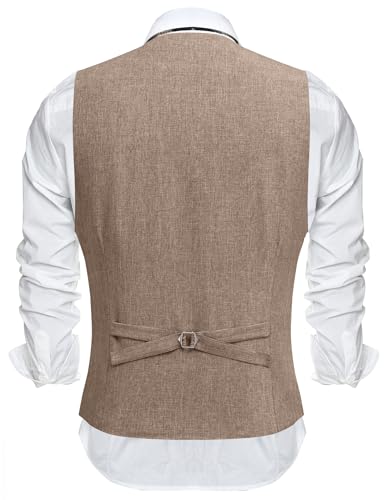 COOFANDY Men's Formal Business Waistcoat Slim Fit Suit Vest Dress Vests