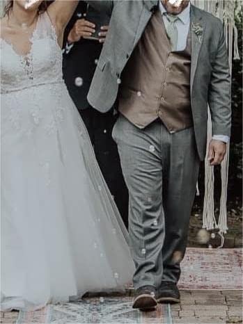 Alizeal Mens Classic Solid Color Formal Business Suit Vest Regular Fit Waistcoat with 5 Buttons, Black-XL