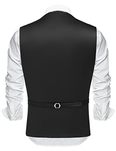 COOFANDY Mens Formal Suit Vest Dress Vests Slim Fit Tuxedo Business Vest for Wedding Homecoming