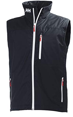 Helly Hansen Standard Men's Crew Vest Waterproof, Windproof, Breathable, 597 Navy, Large
