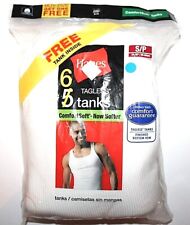 Hanes Men's Cotton Tank Undershirts Pack, Moisture-Wicking Ribbed Tanks, lightweight, White 6-pack, Medium